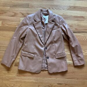 Vegan Leather Blazer